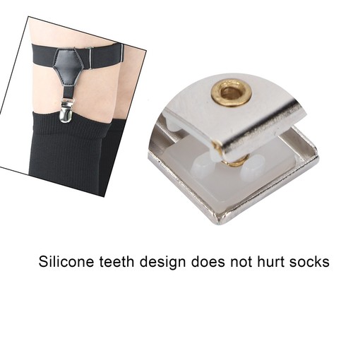 Sock Garters Metal Double Clips Sock Suspenders Holders NonSlip Clips For Wo NEY - Picture 3 of 22