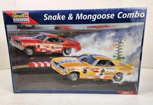 REVELL Monogram SNAKE & MONGOOSE Combo Funny Car 1/25 Model Kit NEW SEALED!!