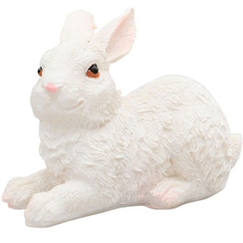 White Easter Decoration Rabbits for Table Centerpieces and Garden 9x4x5cm - Picture 9 of 12