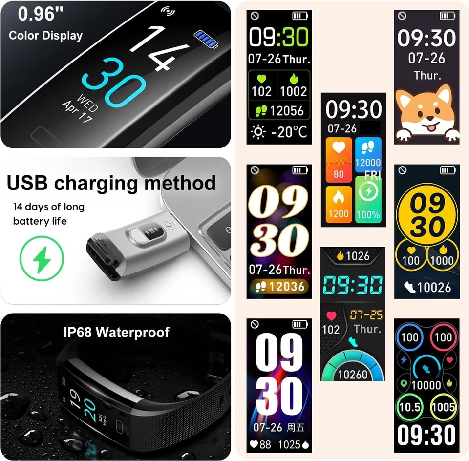 "Reloj Mide Presion Arterial Que Mide Cuenta Calorias Medidor Cardiaco Ejercicio - Imagem 4 de 4