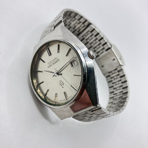 SEIKO King Quartz 4822-8010 Silver Dial 1976 Vintage Men's Watch Japan Works - Picture 9 of 10