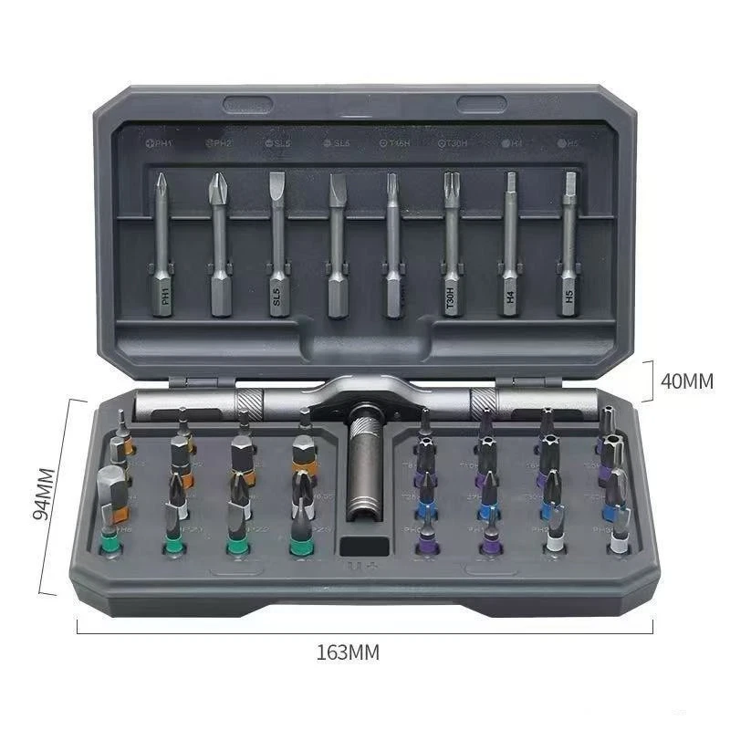 42 in 1 Magnetic Screwdriver Set, Multi Bit Free Combination Ratchet Repair Tool - Image 2 of 4