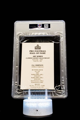 O.J. Simpson 1994 H.O.F. Cards Hall of Fame Signature Series / PSA Authentic - Picture 2 of 7