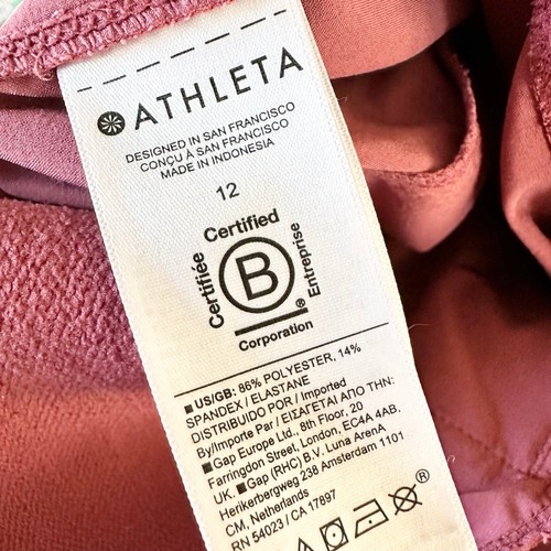 Athleta Brooklyn Heights Wide Leg Pants Berry Rose Pink Women 12 658449 Leisure - Picture 9 of 10