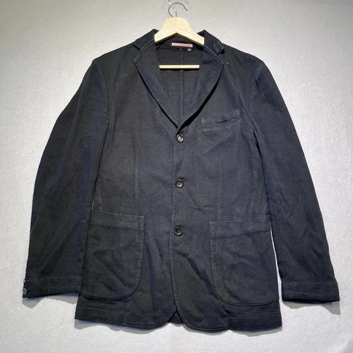 Apolis Global Citizen Indigo Wool Blazer Jacket Men Size XS Made in USA Utility - product listing photo