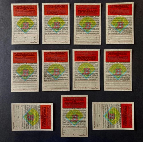 Bowman 1989 ristampa lotterie inserto set 11 carte 2 mantelli diff - Foto 2 di 2