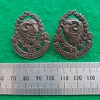 WW2 South African Die Middellandse Regiment Officers Bronze Collar Badge MG Batt