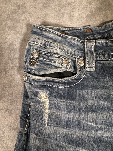 Miss Me Mid Rise Cuffed Capri Jeans Distressed Strass verziert Gr. 31 - Bild 5 von 10