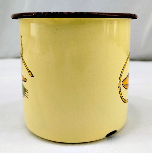 Piatto e tazza smaltati MONTERREY WESTERN WARE Chuckwagon - Cowboy - Messico - MPC2 - Foto 10 di 15
