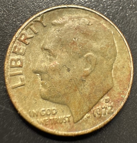 1972 D US Dime Copper Reverse Errors Multiple Errors - Picture 2 of 4