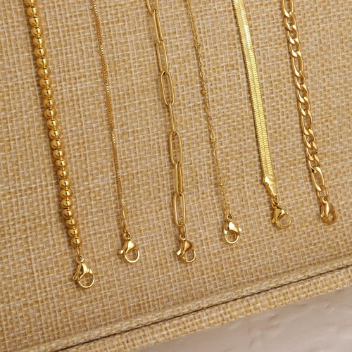 Gold Kette Lagenlook Armbänder Stapel Set für Frauen, Zierlich 6 Stück Trendy Nicht-Tarnis - Bild 6 von 7