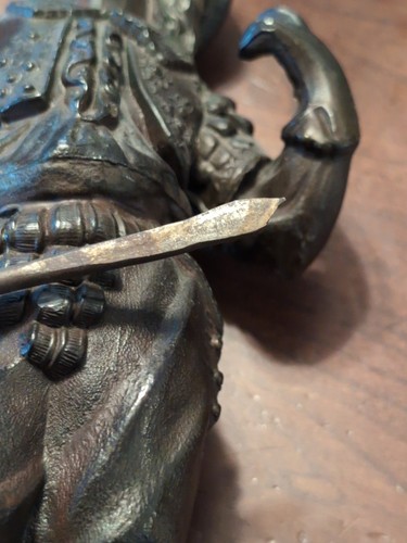 Antique Cavalier Spelter White Metal Figure American 19th Century Bronzed - Picture 17 of 17