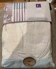 New Lush Decor Ecru/Light Blue Linen Shower Curtain 72"