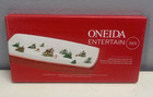 Oneida 365 Merry & Bright Christmas Porcelain Hors D’oeuvre Serving Tray 13x6in