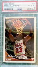 Topps 1993 Michael Jordan Bulls #23 PSA 10 Graded Basketball Trading Card