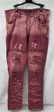 Legendary Status Adult Mens 36 Red Moto Jeans Good Used Condition
