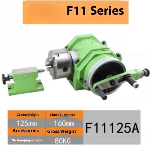Fräsmaschine F11-125A Spiral Wendeschneidkopf Universal Teilkopf mit Zahnrädern - Bild 9 von 9