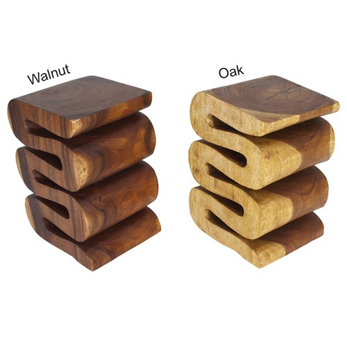 Haussmann Wood Wave Verve Accent Snake Table 12x14x20 in Height Oak Oil - Bild 4 von 7