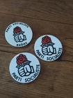 3 original badges vintage 70s 80s La Rose, Socialist Party, Mitterrand