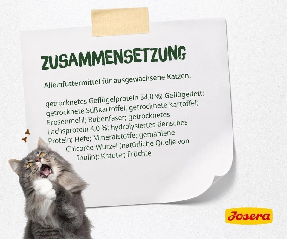 JOSERA NatureCat 10kg – Getreidefreies Katzenfutter mit Geflügel & Lachs - Bild 4 von 4