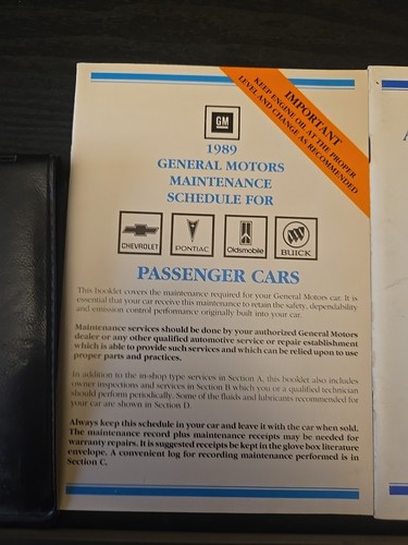 1989 89 Chevrolet Corvette Owners Manual OEM Original - Picture 4 of 7
