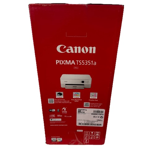 Canon Pixma TS5351a Tintenstrahl-Multifunktionsgerät - Weiß Originalverpackt Versiegelt Neu - Bild 5 von 7