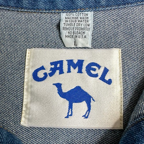 RARE Vintage 90's Camel Cigarettes Large Denim Trucker Jacket Advertising Logo - Picture 12 of 15