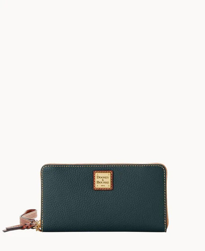 Dooney & Bourke Large Zip Around Wristlet Crossbody Wallet Forest Green - Picture 2 of 40