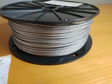 Galvanized Wire Rope Aircraft Cable, 1/8", 7x7, 500 ft reel rated to 340lbs