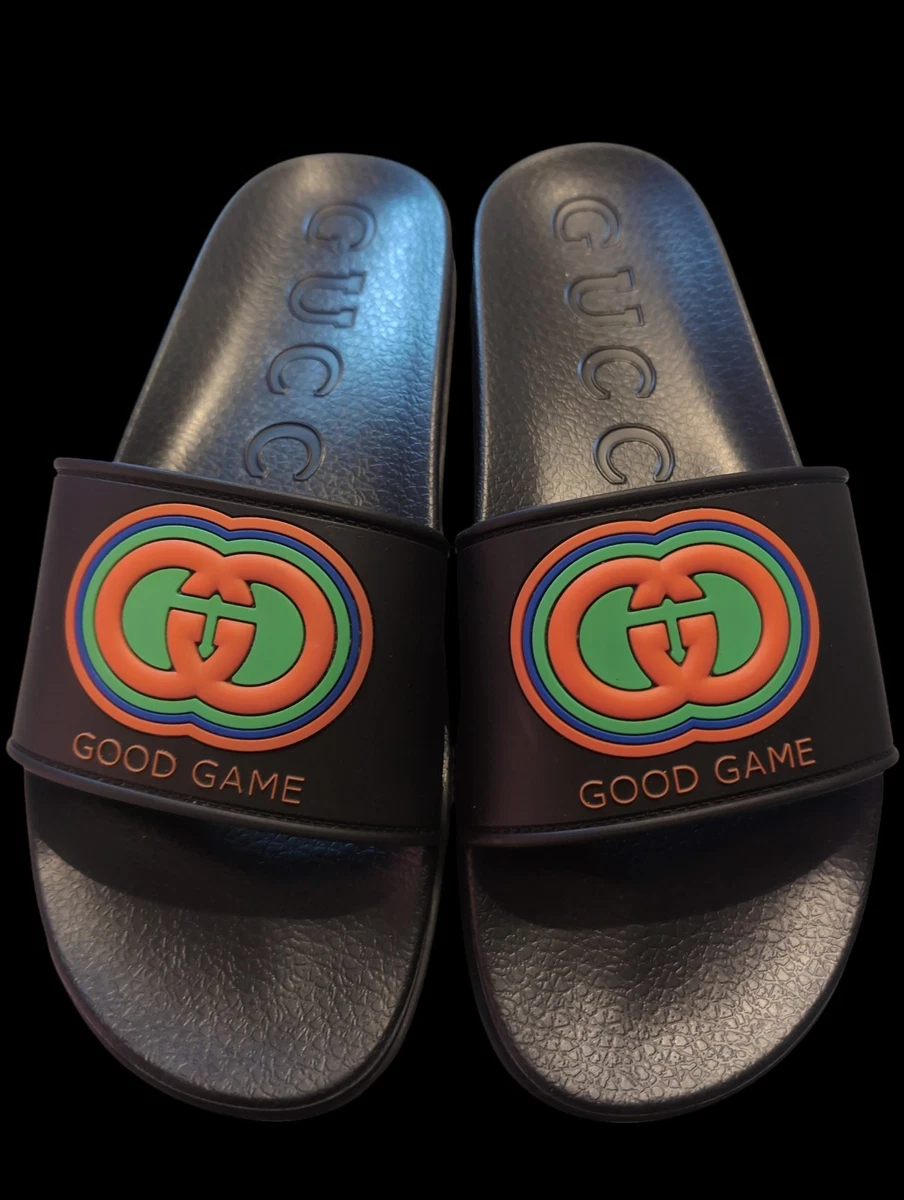 GUCCI men slides, hardly worn, size 11 good condition, Authentic Gucci Men main image 3