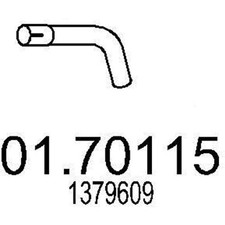 MTS 01.70115 Abgasrohr Auspuffrohr für FORD Transit Mk6 Kasten (V347, V348, FA)