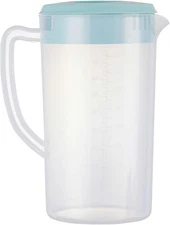 81oz/2.4Litre/0.63 Gallon Plastic Water Pitcher with 81.2 Ounces, Sky Blue 