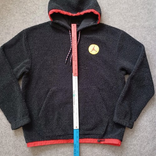 Air Jordan Hoodie Mens Large Black Sherpa Fleece Jumpman Essentials Mountainside - Picture 7 of 19