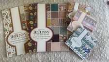 5 Bo Bunny paper papers-(2) 12&rdquo;x12&rdquo; pad,(3) 6&rdquo;x6&rdquo; pads~zip-a-Dee-doodle,Isabella