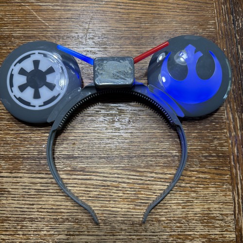 Rare Disney Parks Star Wars Lightsaber Light Up Mickey Ears Headband Kids - Picture 2 of 9