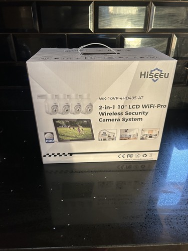 Hiseeu 3K 5MP Wireless CCTV Kamerasystem mit 10" Monitor, 10CH 5MP NVR, 4X PTZ