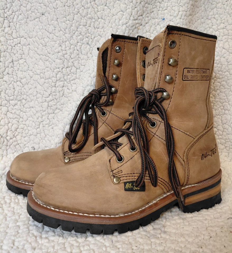 AdTec 2427 Women's 9" Logger  Leather Work/Combat Boots Steel Toe Size 7M - Image 4 of 4