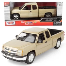 2006 CHEVROLET SILVERADO 1500 PICKUP 1/25 DIECAST MODEL MOTORMAX 79393 LITE TAN