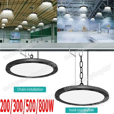 SUNYDEAL LED High Bay Light 500W Low Bay UFO Factory Workshop Warehouse Industrial Lights