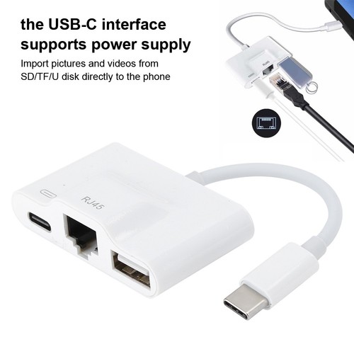 Ethernet Adapters USB Rechargeable TypeC External Wired Networking Card For C CB - Afbeelding 16 van 16