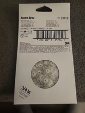 3M 120 Grade Radial Bristle Discs 3/4" White 120 Grit Bristle Brush Pack of 48