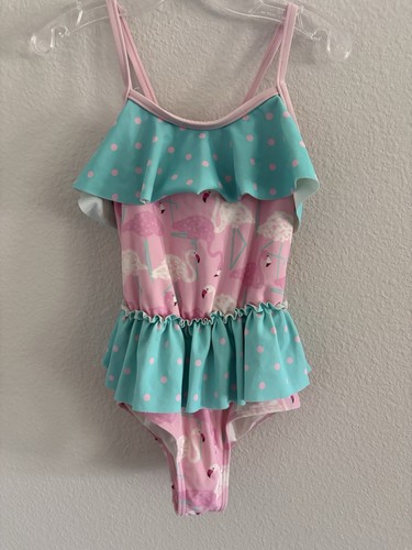 Matilda Jane Girls Size 6 flamingo swim suit. Used Condition. - Picture 2 of 2