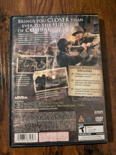 Call of Duty COD 3 Special Edition Sony Playstation 2 PS2 Tested - NO BONUS DISC - Picture 2 of 4