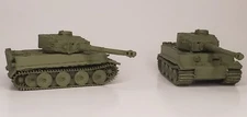 2 Pack - HO Scale - German Tiger Tank 1 - Olive Green 1:87 Scale Mini Model Army