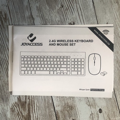 JOYACCESS Wireless Keyboard and Mouse Combo White 2.4G Slim, Ergonomic Open Box - 第 4/7 張圖片