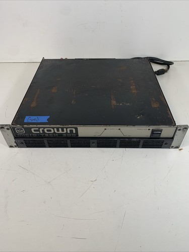 Crown Micro Tech 600 2 Channel 750 Watt DJ Home Audio Power Amplifier WORKING - Picture 1 of 12