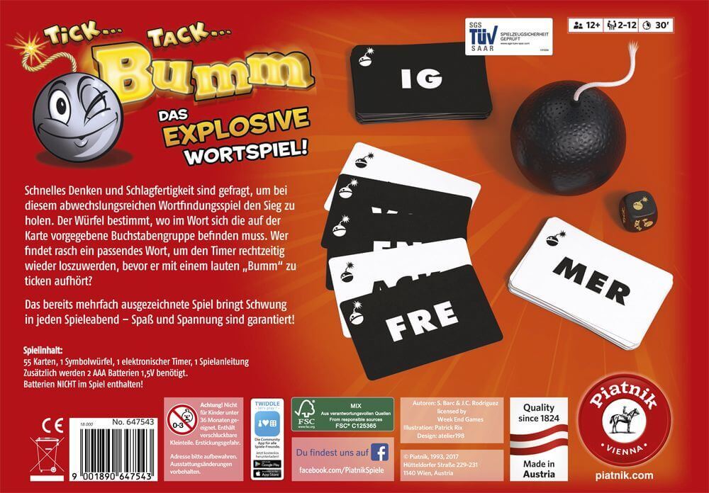 Thumbnail - Piatnik 6475 Tick Tack Bumm