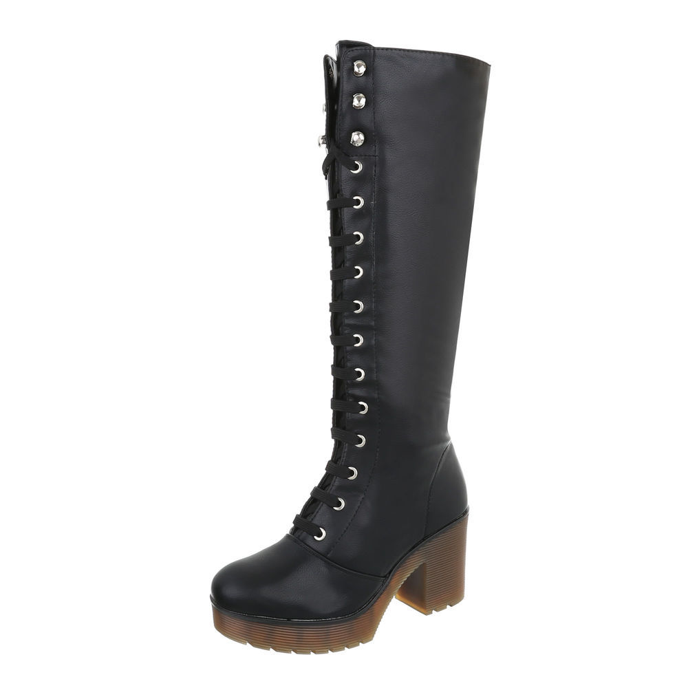 Damenschuhe Stiefel WOW Schnürer 48778 Schwarz 37 Damenschuhe Stiefel WOW Schnürer 48778 Schwarz 37