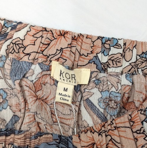 NWT Kori America Strapless Maxi Dress M Floral Slits Tiered Flowy Beachy Cottage - Picture 9 of 11