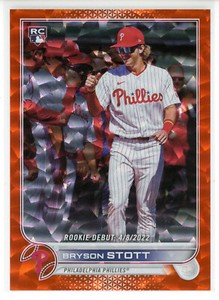 2022 Topps Update Orange Foil #US255 Bryson Stott RC Debut (Phillies)/299